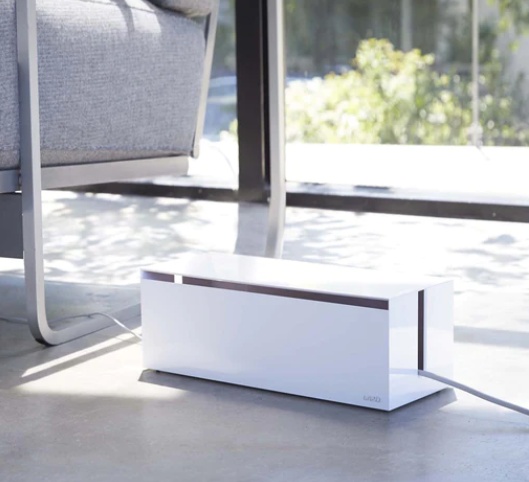 Cable organizer, WEB CABLE BOX,40 x 15,5 x H 14,5 cm, Yamazaki, White