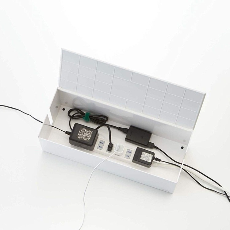 Cable organizer, WEB CABLE BOX,40 x 15,5 x H 14,5 cm, Yamazaki, White