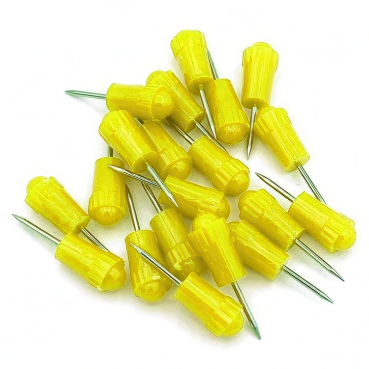 Map Pins, PUSH PINS SPECIAL, 50 pcs, Yellow