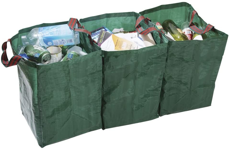 Bags for recycling, GARLAND RECYCLING, 3 bags, 33 x H48 cm, Green