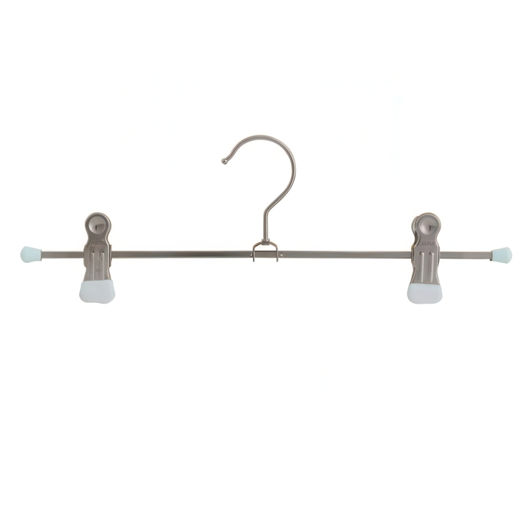 Classic Hanger for skirts, Metal, MAWA KLAMMERN CLIP, 30 cm, Silver / White