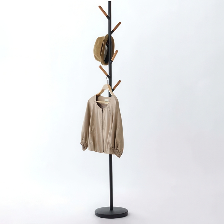 Coat Hanger, PLAIN TREE, Ø 28 x H 177 cm, Yamazaki, Black