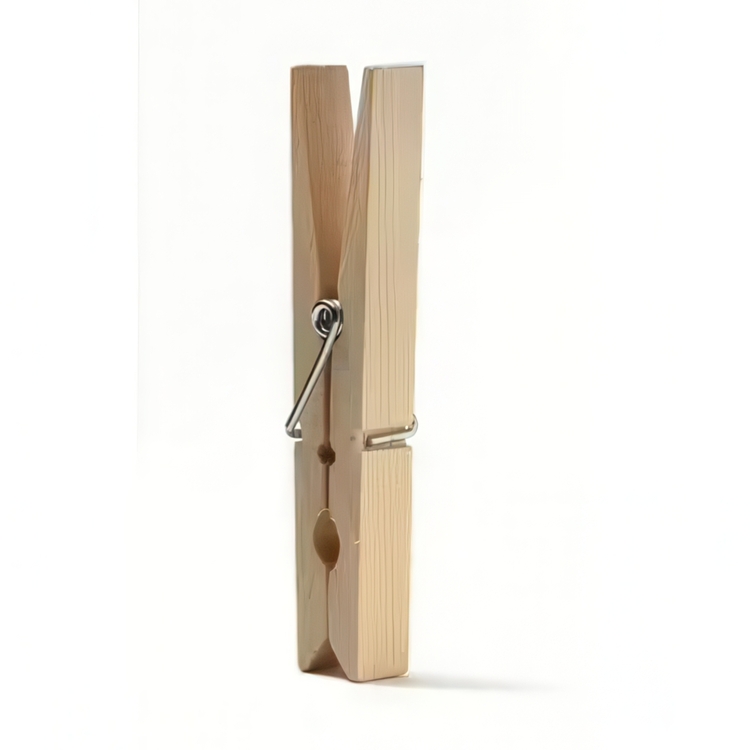 Wooden clothes pegs, Set of 12, MOLLETTE, Nature
