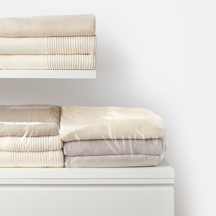 Pullover Bags, Scented, Transparent, Set of 4, BLANKET BAGS, 110 x 50 x H 20 cm, Clear