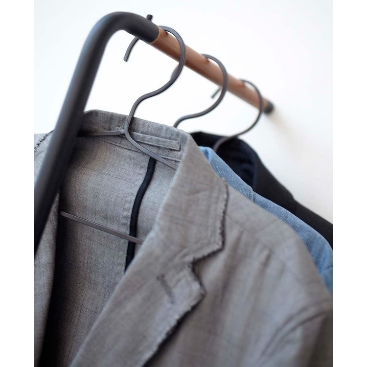 Clothes rack in metal, TOWER SLIM LEANING HANGER, Yamazaki