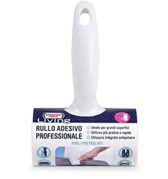 Lint Rolle Integrated closure, RULLO PROFESSIONALE, 48 sheets, White / grey