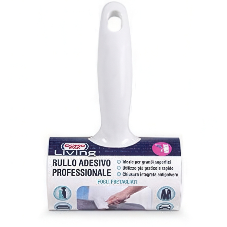 Lint Rolle Integrated closure, RULLO PROFESSIONALE, 48 sheets, White / grey