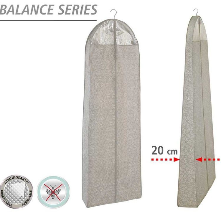 Dress cover for dresses, Extra Long, BALANCE PARTY DRESS, 60 x 20 x H 180 cm, Taupe