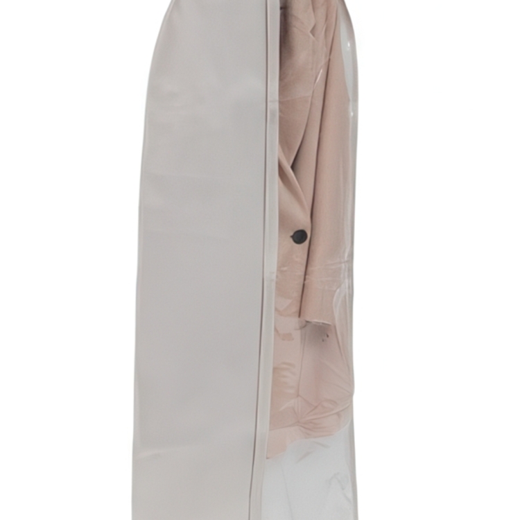 Garment bag, DRESSY CLOTHES COVER, 58 x H 115 cm, Beige /Transparent