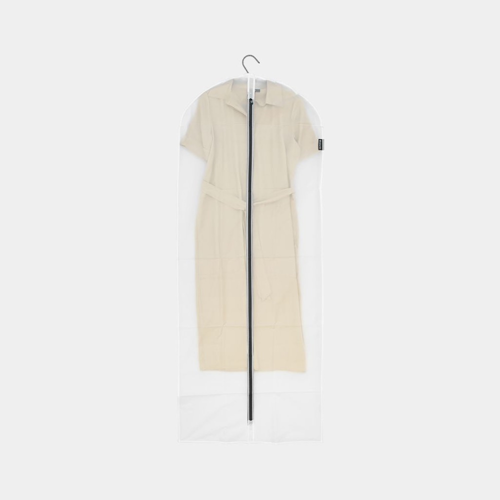 Clothes Cover, Extra Long, Set of 2, BRABANTIA - XL - 60 x H 150 cm, Transparent / Black