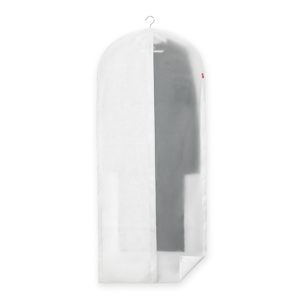 Garment bag, Extra Long, NON WOVEN, 60 x 5 x H 150, White / Clear