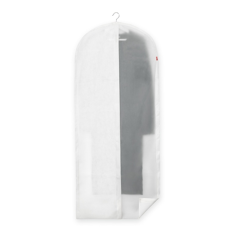 Garment bag, Extra Long, NON WOVEN, 60 x 5 x H 150, White / Clear