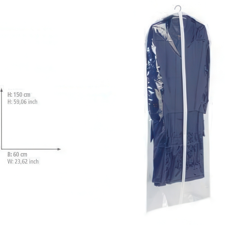 Garment bag, Extra Long, KLEIDERSACK, 60 x H 150 cm, Transparent