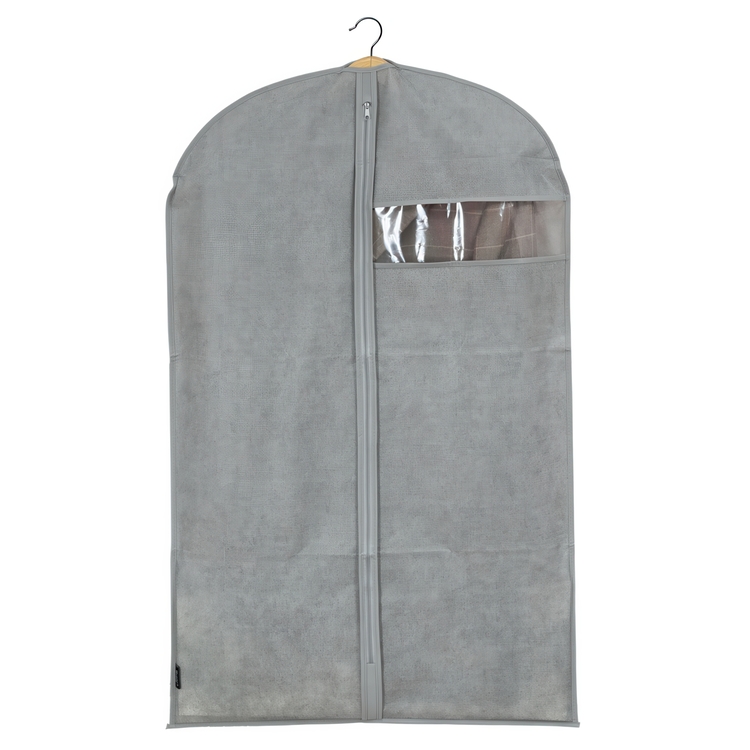 Dress cover / Garment bag, Short, STONE GREY, 60 x H100 cm, Grey