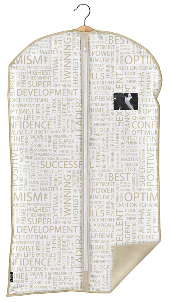 Dress cover / Garment bag, Short, URBAN GOLD, 60 x H 100 cm, White / Beige