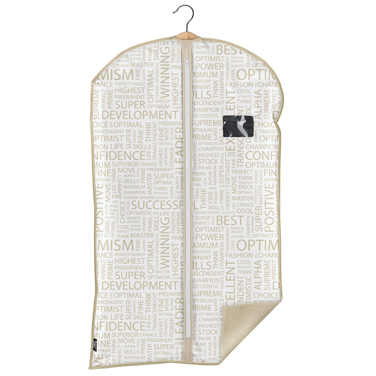 Dress cover / Garment bag, Short, URBAN GOLD, 60 x H 100 cm, White / Beige