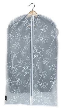 Dress cover / Garment bag, Short, WHITE LEAF, 60 x H 100 cm, White