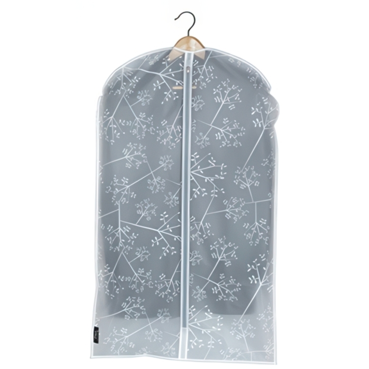 Dress cover / Garment bag, Short, WHITE LEAF, 60 x H 100 cm, White
