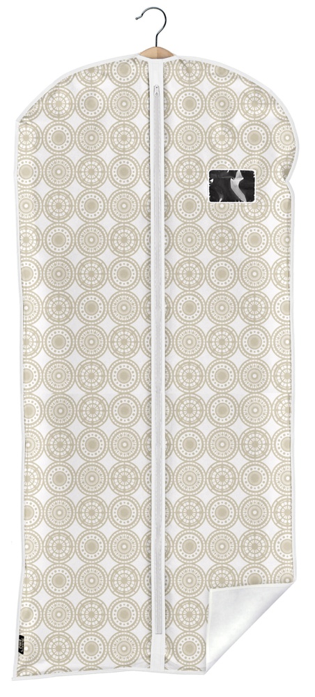 Dress cover / Garment bag, Long, ELLA SAND, 60 x H135 cm, White / beige
