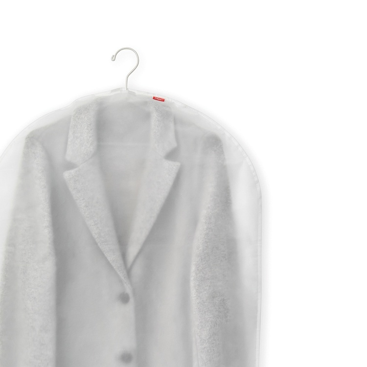 Dress cover / Garment bag, Long, MILKY WHIT MEDIUM , 60 x H 135, Transparent / Milky White