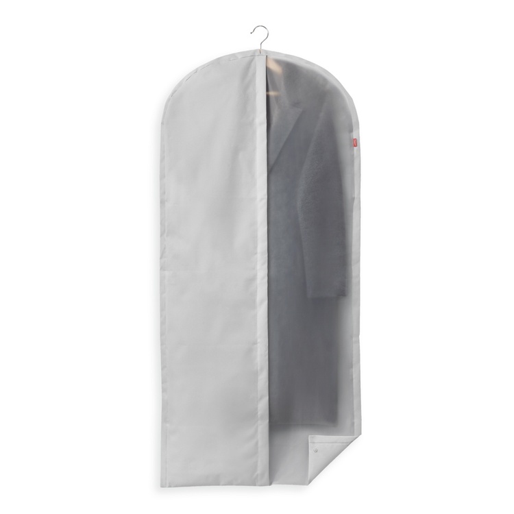 Garment bag, Long, RAYEN PREMIUM, 60 x 5 x H 135 cm, Light Grey