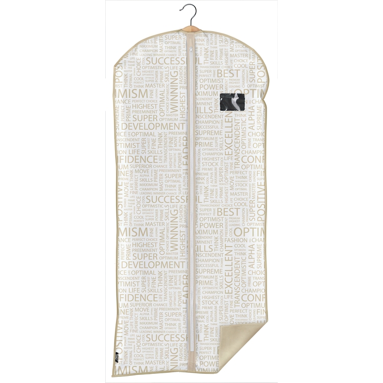 Dress cover / Garment bag, Long, URBAN GOLD, 60 x H135 cm, White / Beige