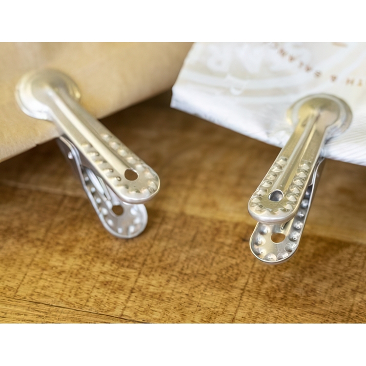 Clamps, Set of 10, BAG-CLIPS LARGE, Kikkerland, Aluminum