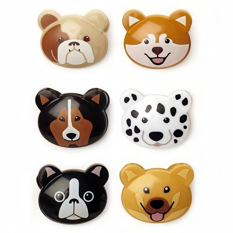 Clamps, Set of 6, DOGGIE BAG CLIPS, Kikkerland, Mix