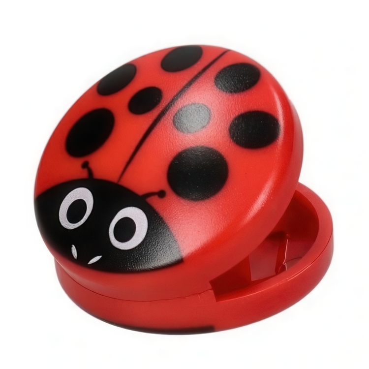 Clamps, Set of 6, LADYBUG BAG CLIPS, Kikkerland, Red / Black