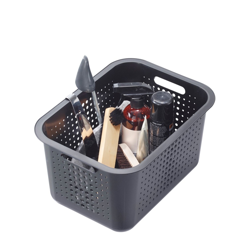 Basket, SMARTSTORE 13L BASKET RECYCLED, 37 x 28 x H20 cm, Grey