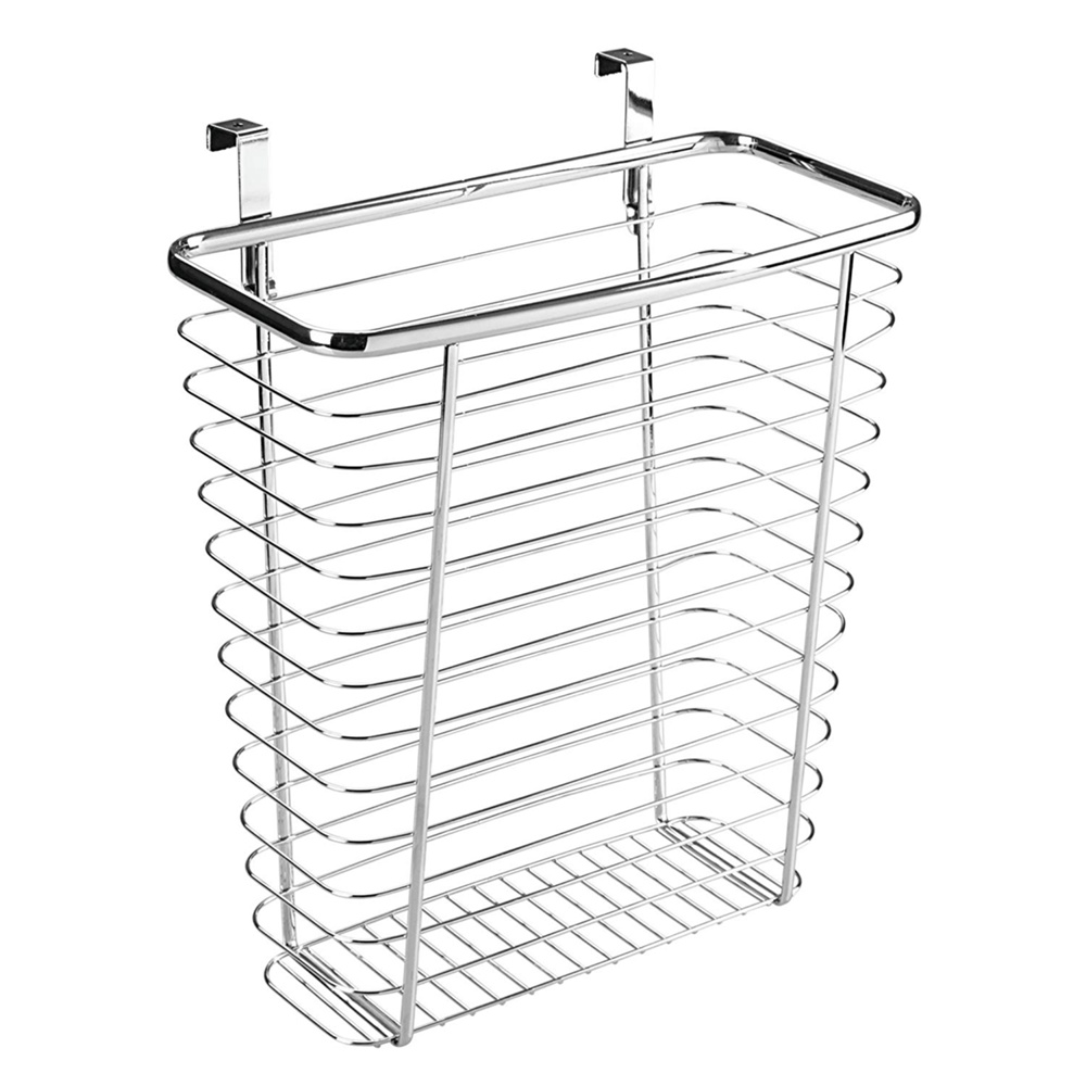 Waste / Storage Basket over cabinet door, ID AXIS, 15 x 31 x H37 cm, Silver