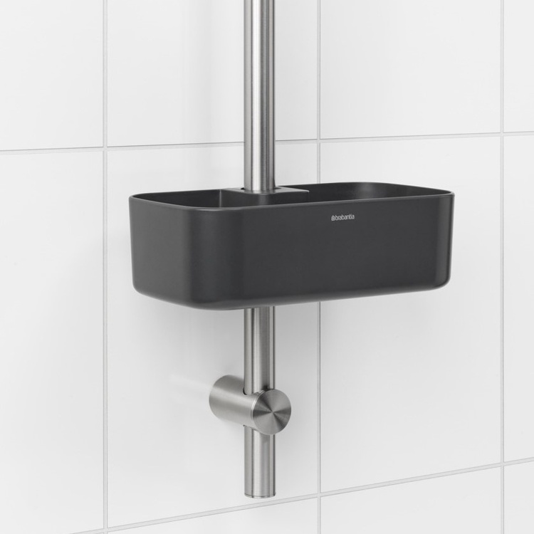 Shower Caddy, RENEW, 24,4 cm x 13,3 cm x H7,5 cm , Brabantia, Dark Grey