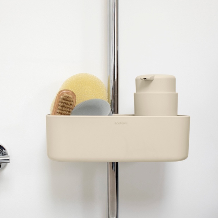 Shower Caddy, RENEW, 24,4 x 13,3 x H 7,5 cm , Brabantia, Soft Beige