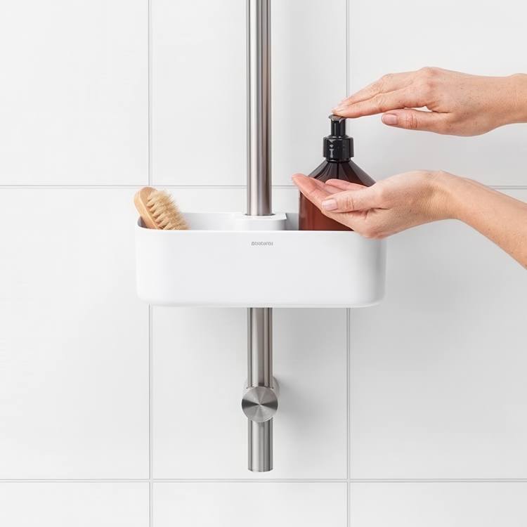 Shower Caddy, RENEW, 24,4 x 13,3 x H7,5 cm , Brabantia, White