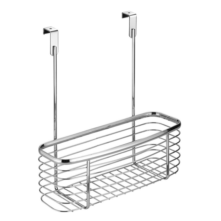 Basket for cabinet door, Low, AXIS, 28 x 13,5 x H30,5 cm, Silver