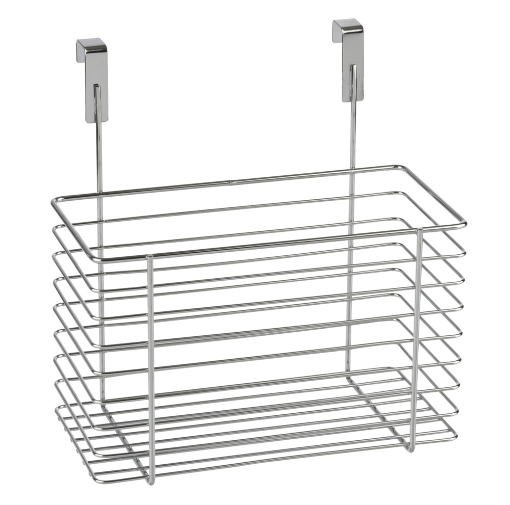 Basket in metal for cabinet door, LARGE EINHÄNGEKORB, 24 x 15 x H24,5cm, Silver