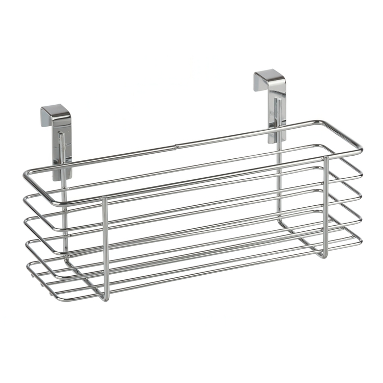 Basket for cabinet door, SLIM EINHÄNGEKORB, 24 x 10 x H 11,5 cm, Silver
