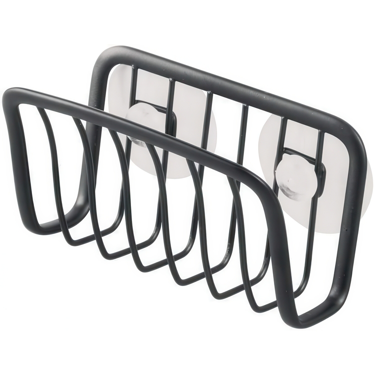 Kitchen sink caddy with suction cups, AXIS SPONGE HOLDER, Black