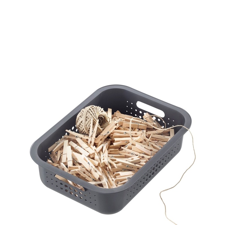 Basket, SMARTSTORE 6L BASKET RECYCLED, 37 x 28 x H10 cm, Grey