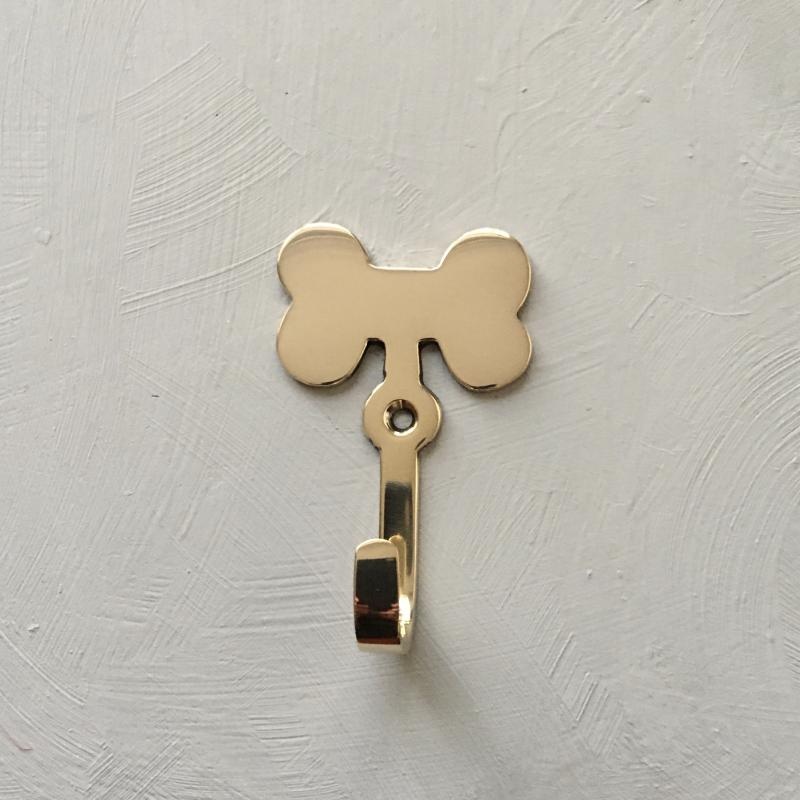 Hook, DOG BONE , H 8,5 cm, Exmez, Mässing