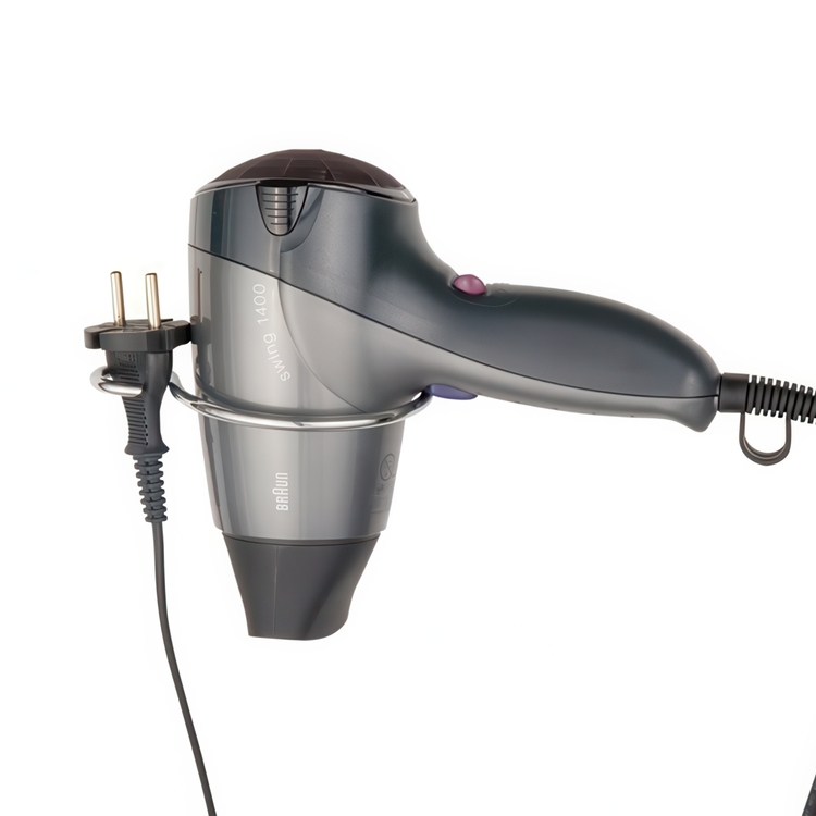 Hairdryer holder, MILANO, Chrome