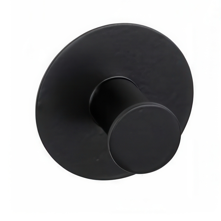 Hook, Self-adhesive, Round, CELANO, Ø 5 x 3,3 cm, Black