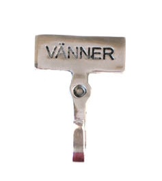 Hook with sign, VÄNNER, Exmez, Sand-cast aluminum