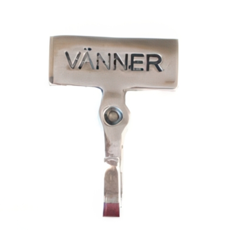 Hook with sign, VÄNNER, Exmez, Sand-cast aluminum