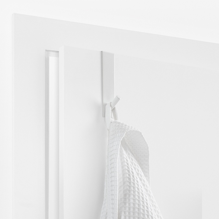 Hook over door hanger, Metal, GANCHO, 3 x H 15 cm, White