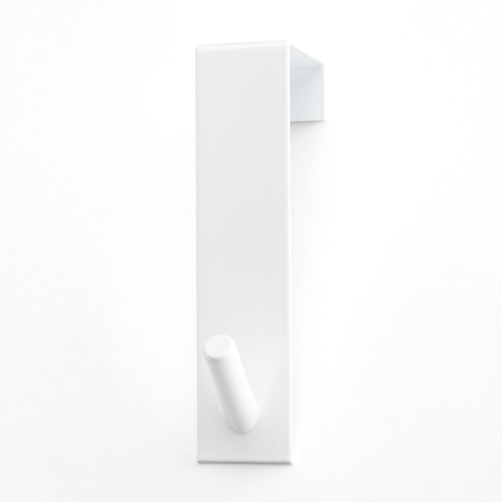 Hook over door hanger, Metal, GANCHO, 3 x H 15 cm, White