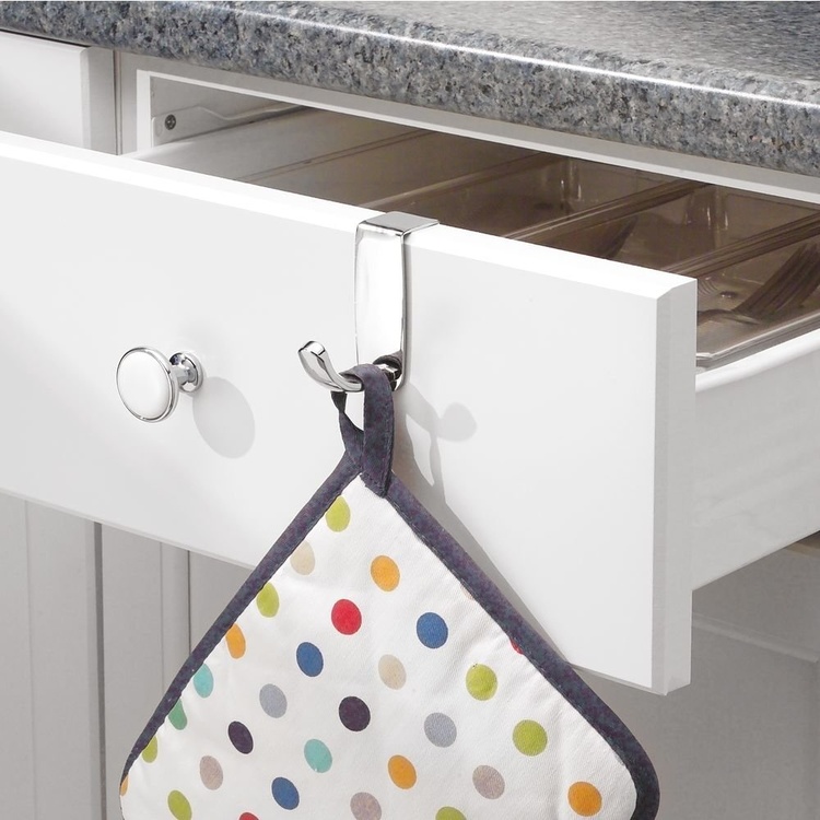 Hook over cabinet door, AXIS, Silver