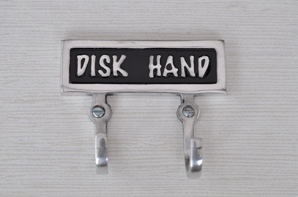 Double hook, DISK & HAND, Exmez, Black / aluminum