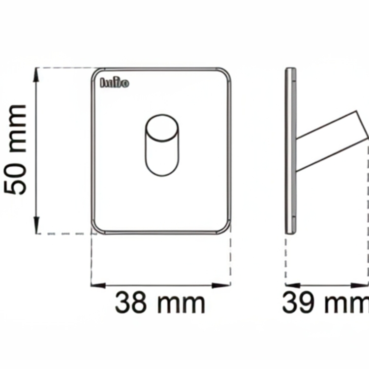 Hook, Self-adhesive, HABO EDGE, 3,8 x H 5 cm