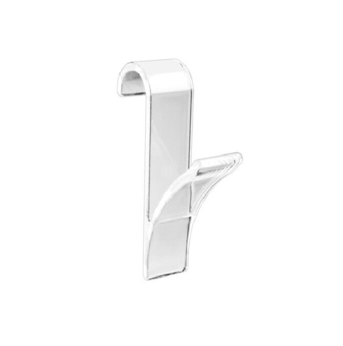 Hooks for Towel radiators, Set of 2, HANDTUCHHEIZKÖRPER, 2,5 x 7 x H 10,5, Clear